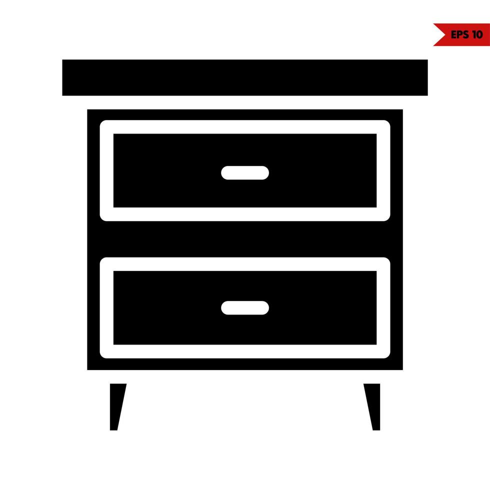 drawer glyph icon vector