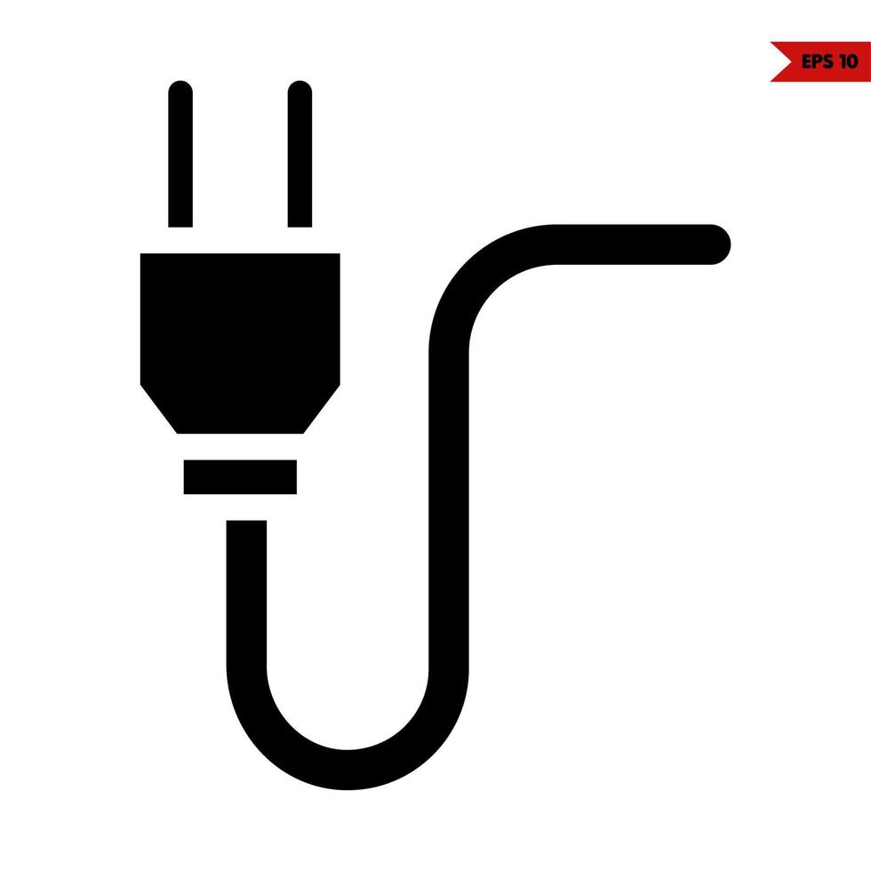 adaptador glifo icono vector