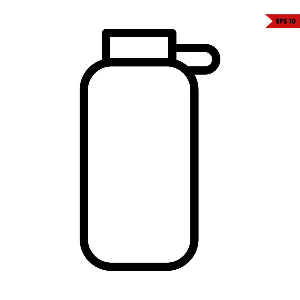 bottle drug line icon vector