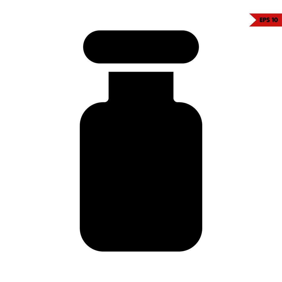 bottle drug glyph icon vector