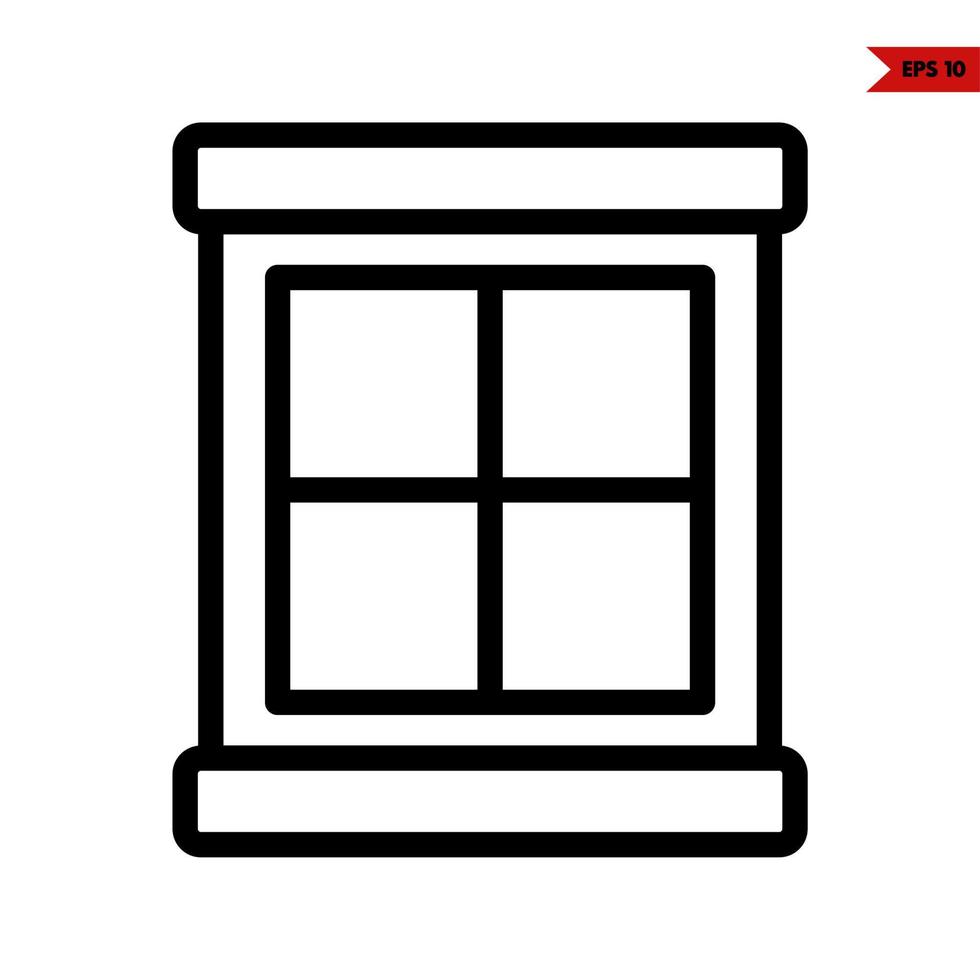 window line icon vector