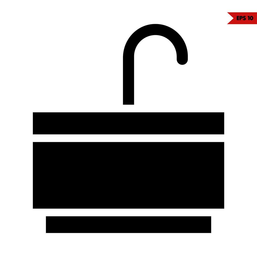 padlock glyph icon vector