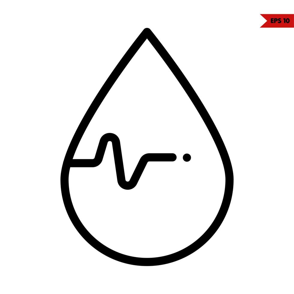 beat in blood line icon vector