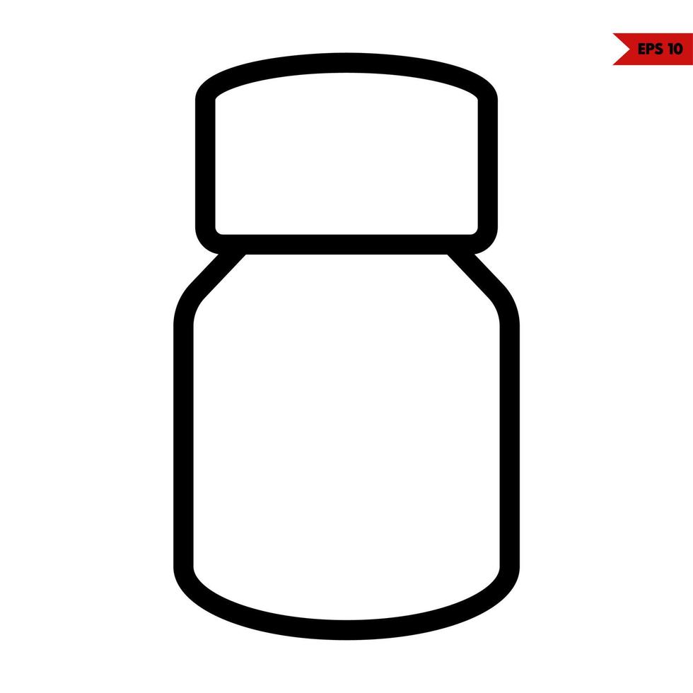 bottle drug line icon vector