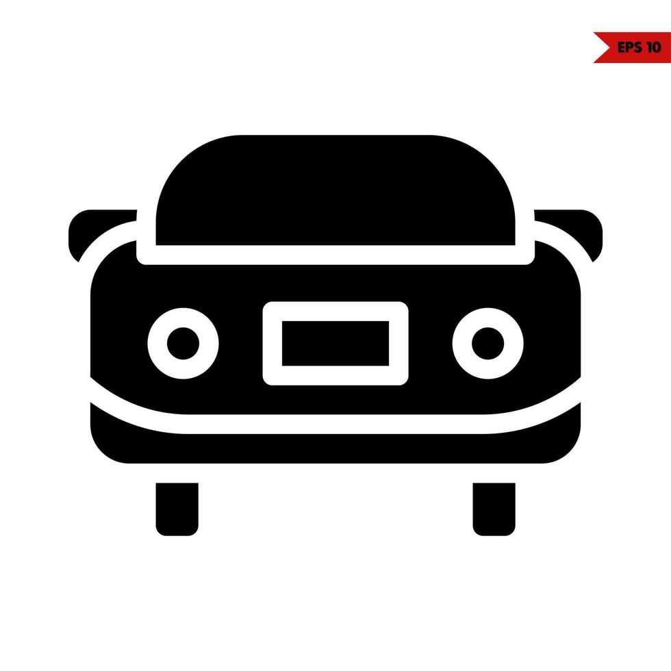 icono de glifo de coche vector