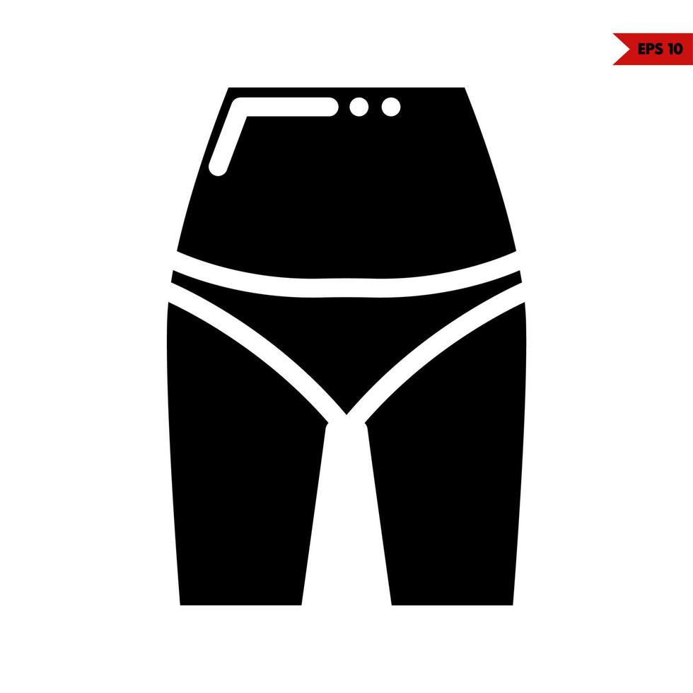 Underware in body glyph icon vector