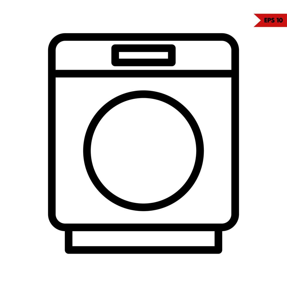 washing machine line icon vector