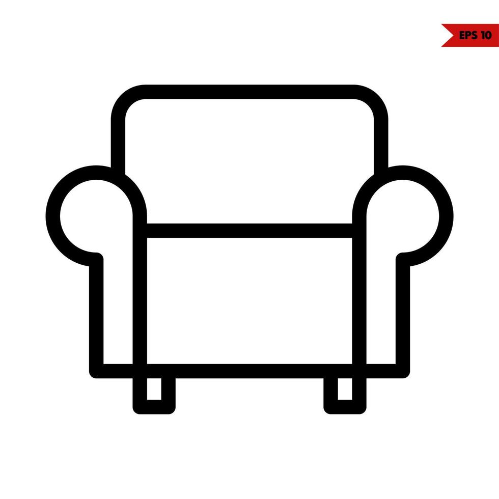 sofa line icon vector