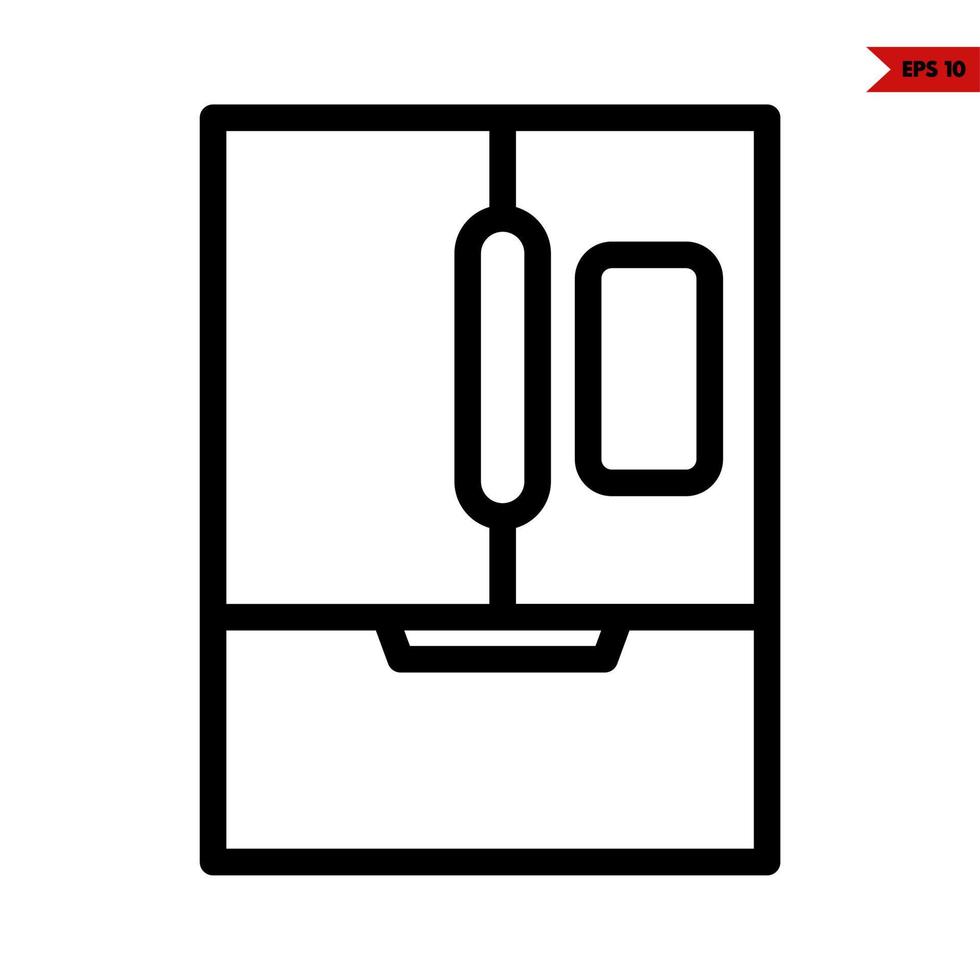 refrigerator line icon vector