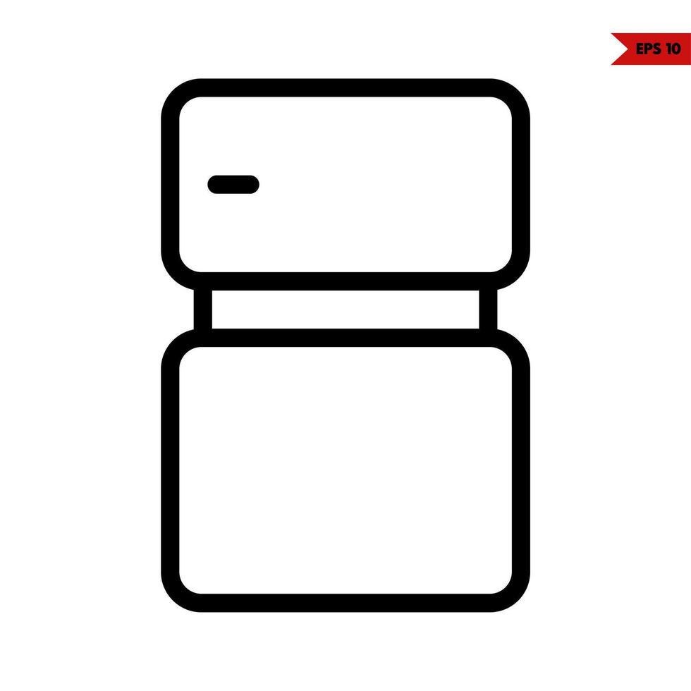 refrigerator line icon vector