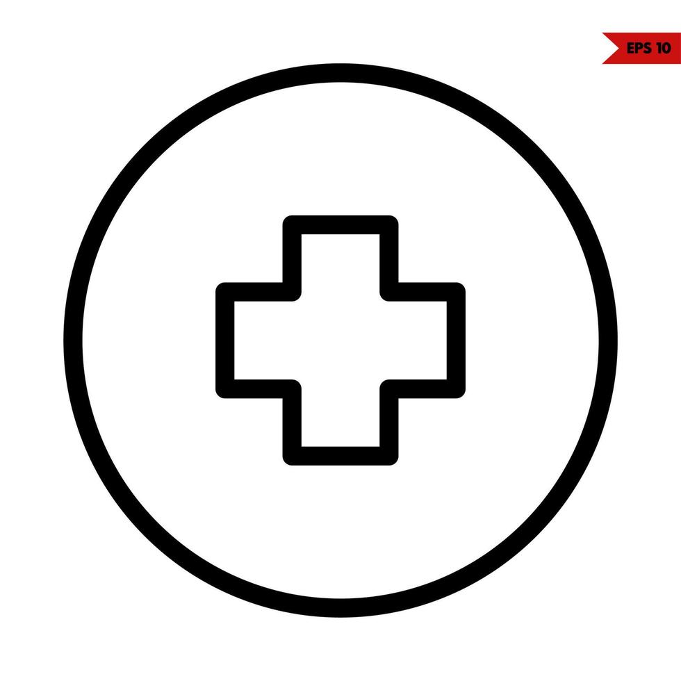 medicine in button line icon vector