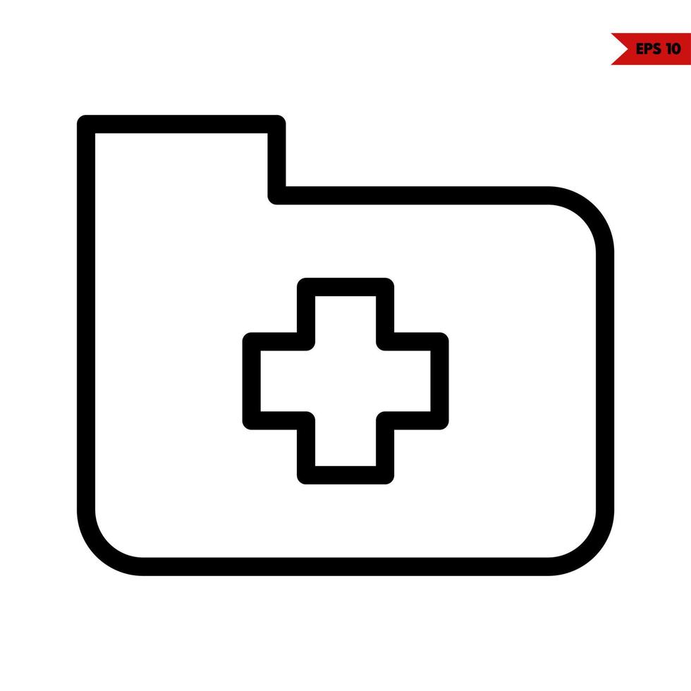 medicine in file line icon vector