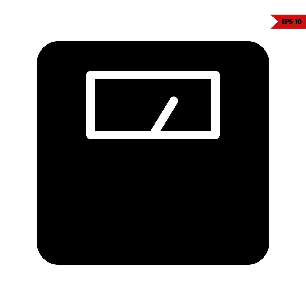 Scale weight glyph icon vector