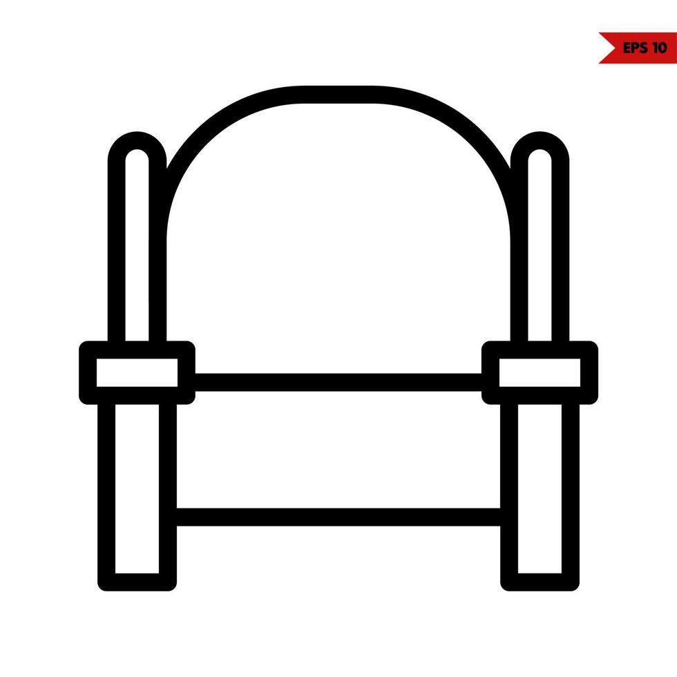 chair line icon vector