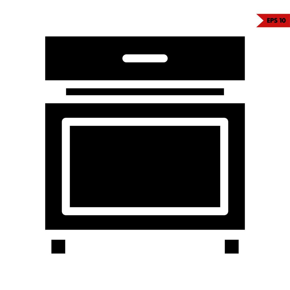 microwave glyph icon vector
