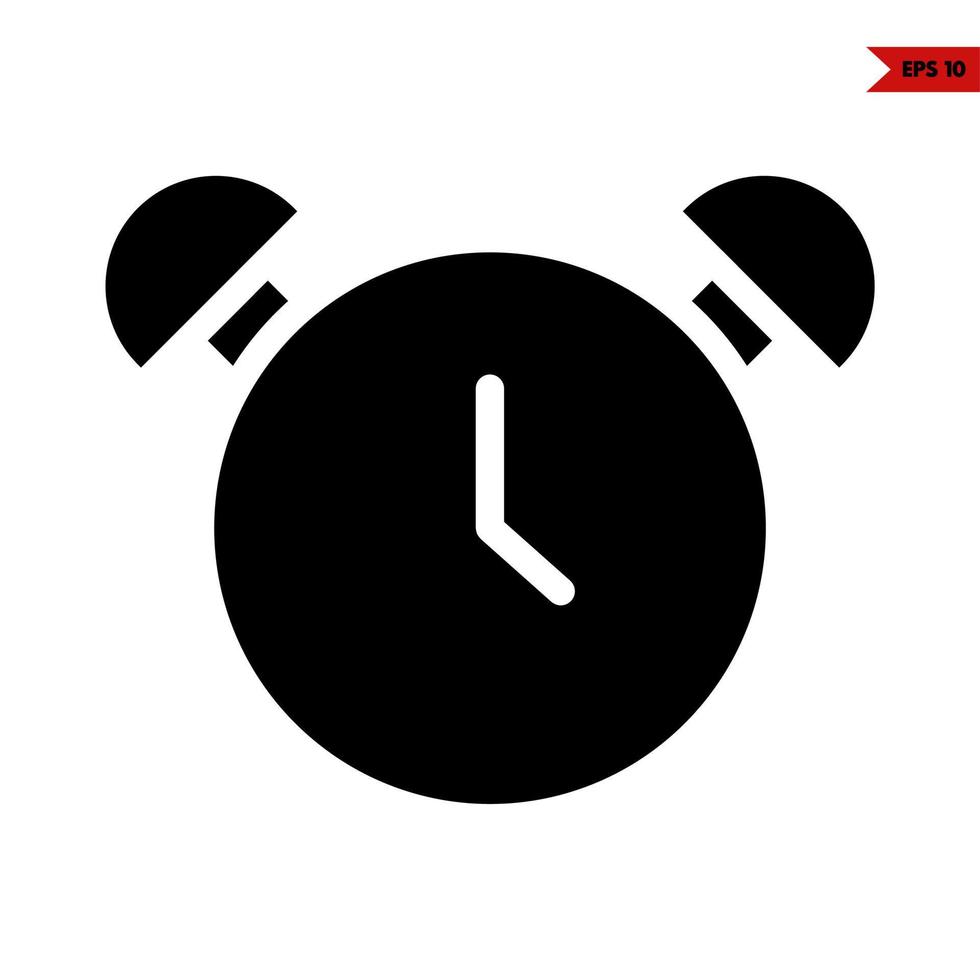 alarm glyph icon vector