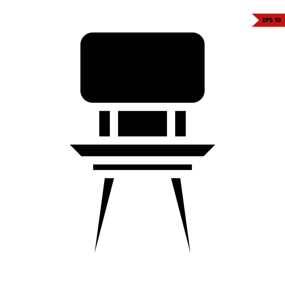 chair glyph icon vector