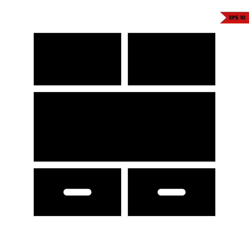 kitchen set glyph icon vector