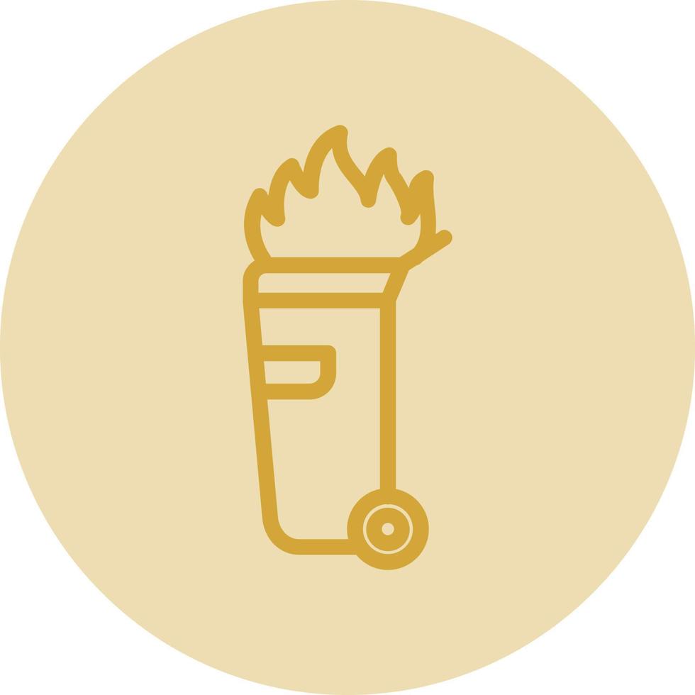 Dumpster Fire Vector Icon Design