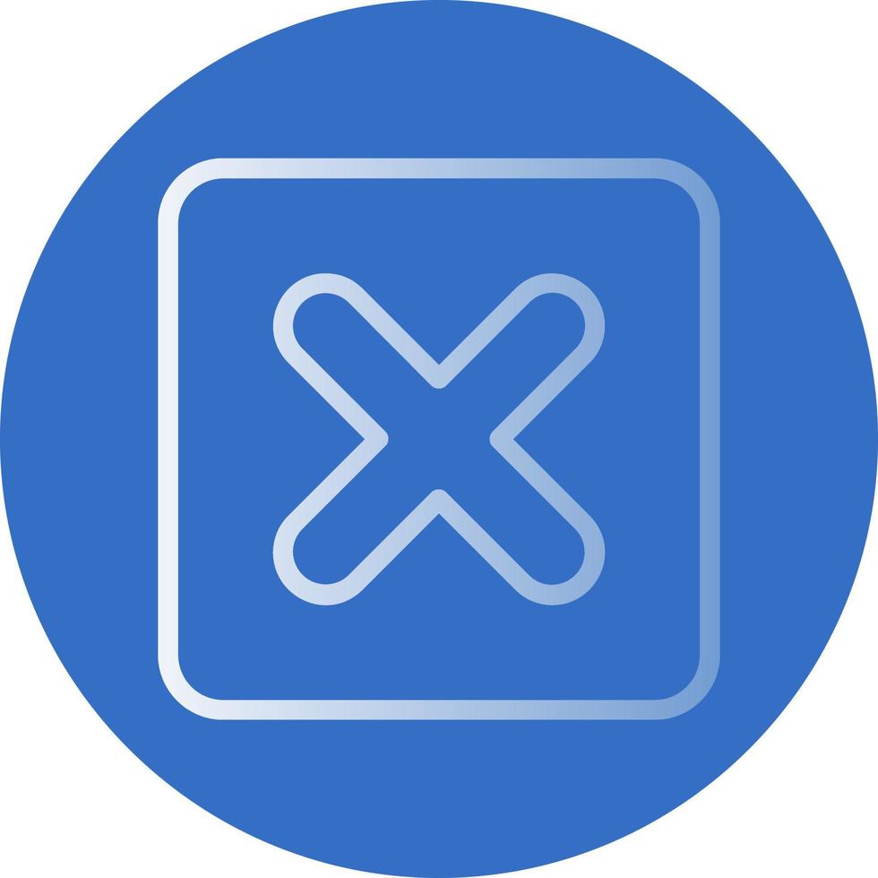 Square x Vector Icon Design