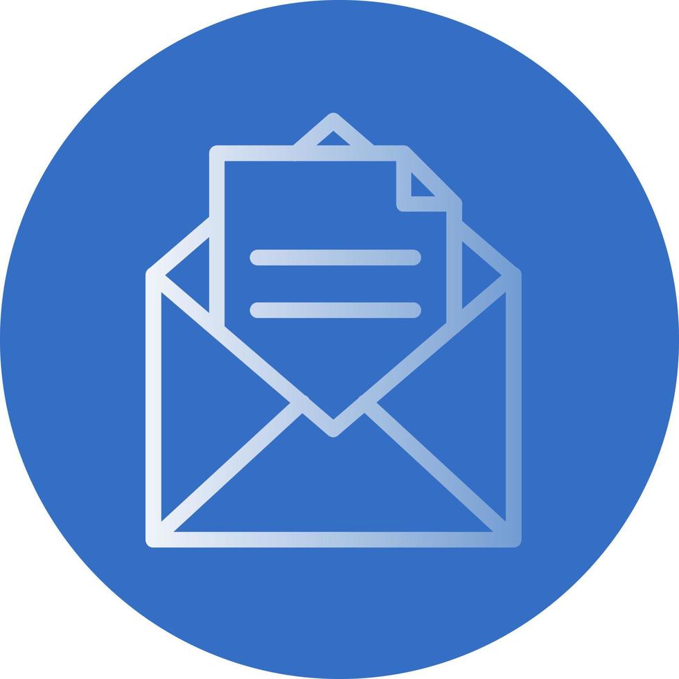 Envelope Open Text Vector Icon Design