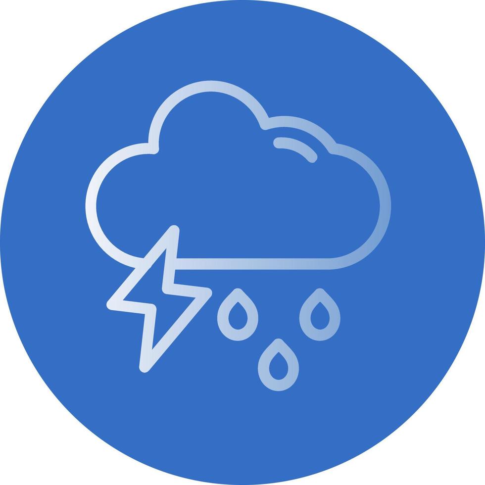 Cloud Showers Heavy Vector Icon Design
