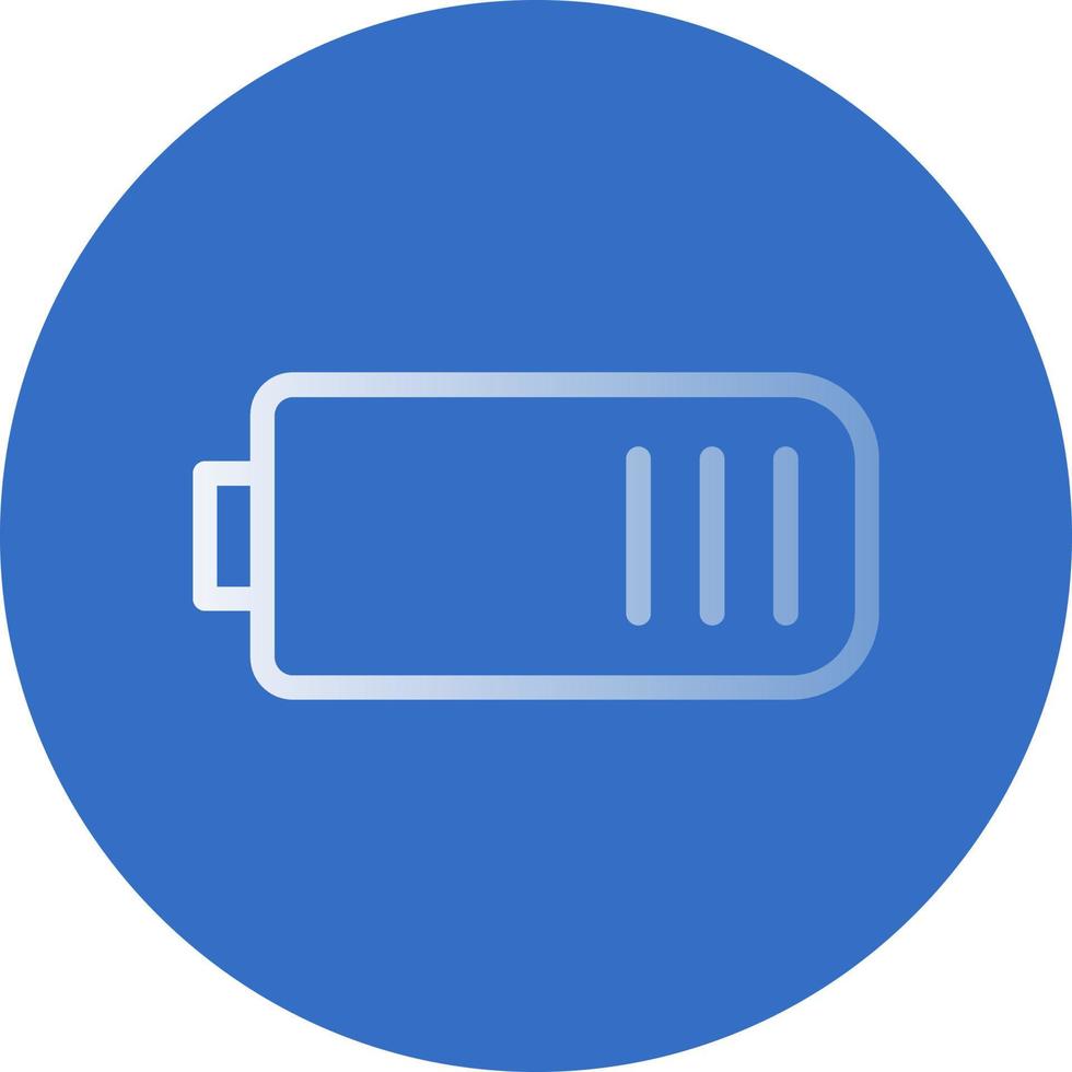 Battery Quarter Vector Icon Design