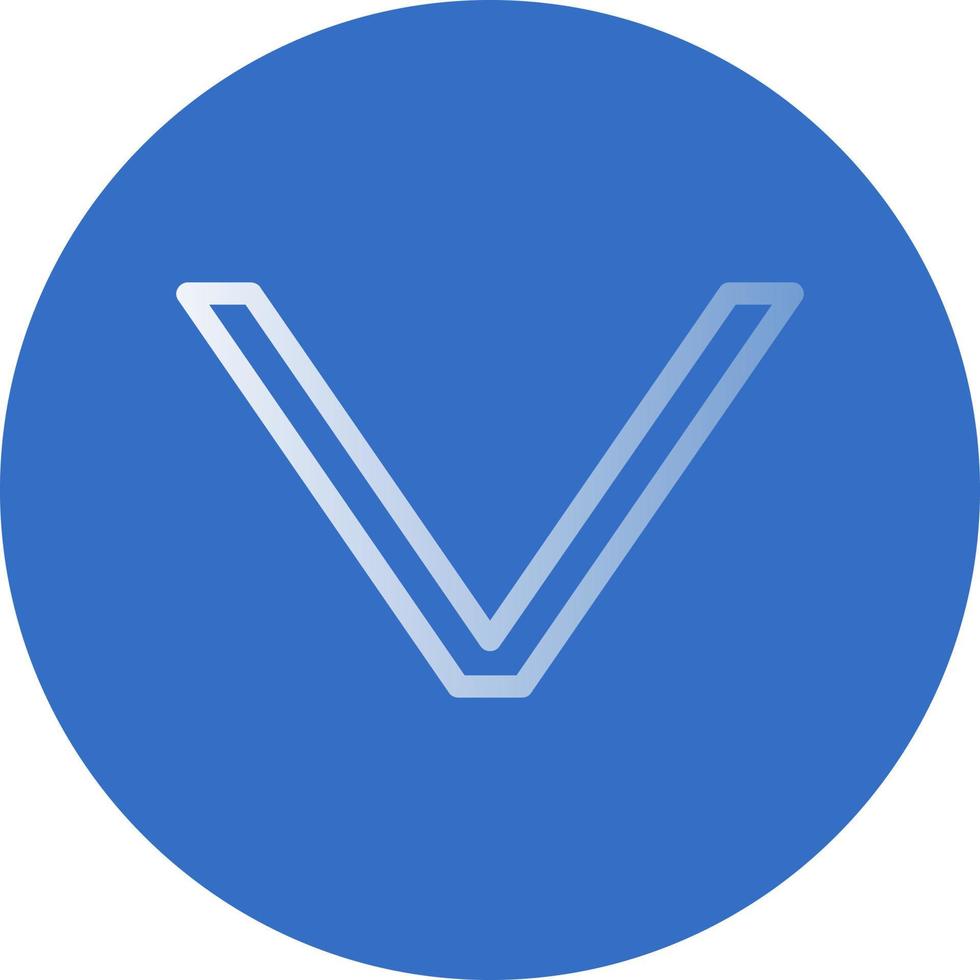 Angle Down Vector Icon Design