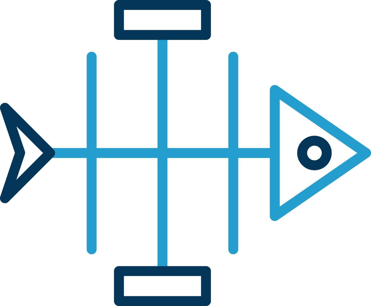Fishbone Diagram Vector Icon Design