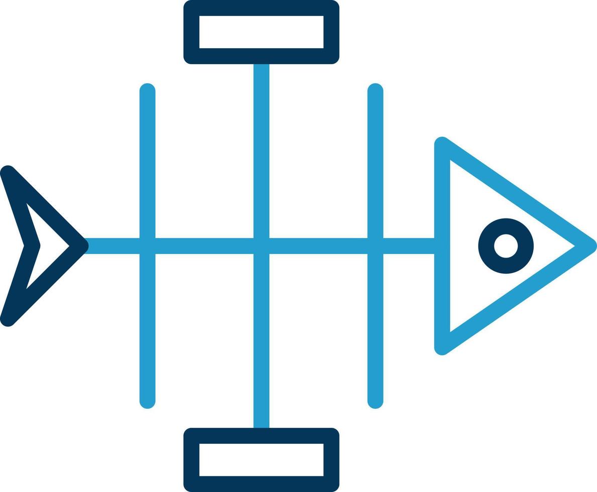 diseño de icono de vector de diagrama de espina de pescado