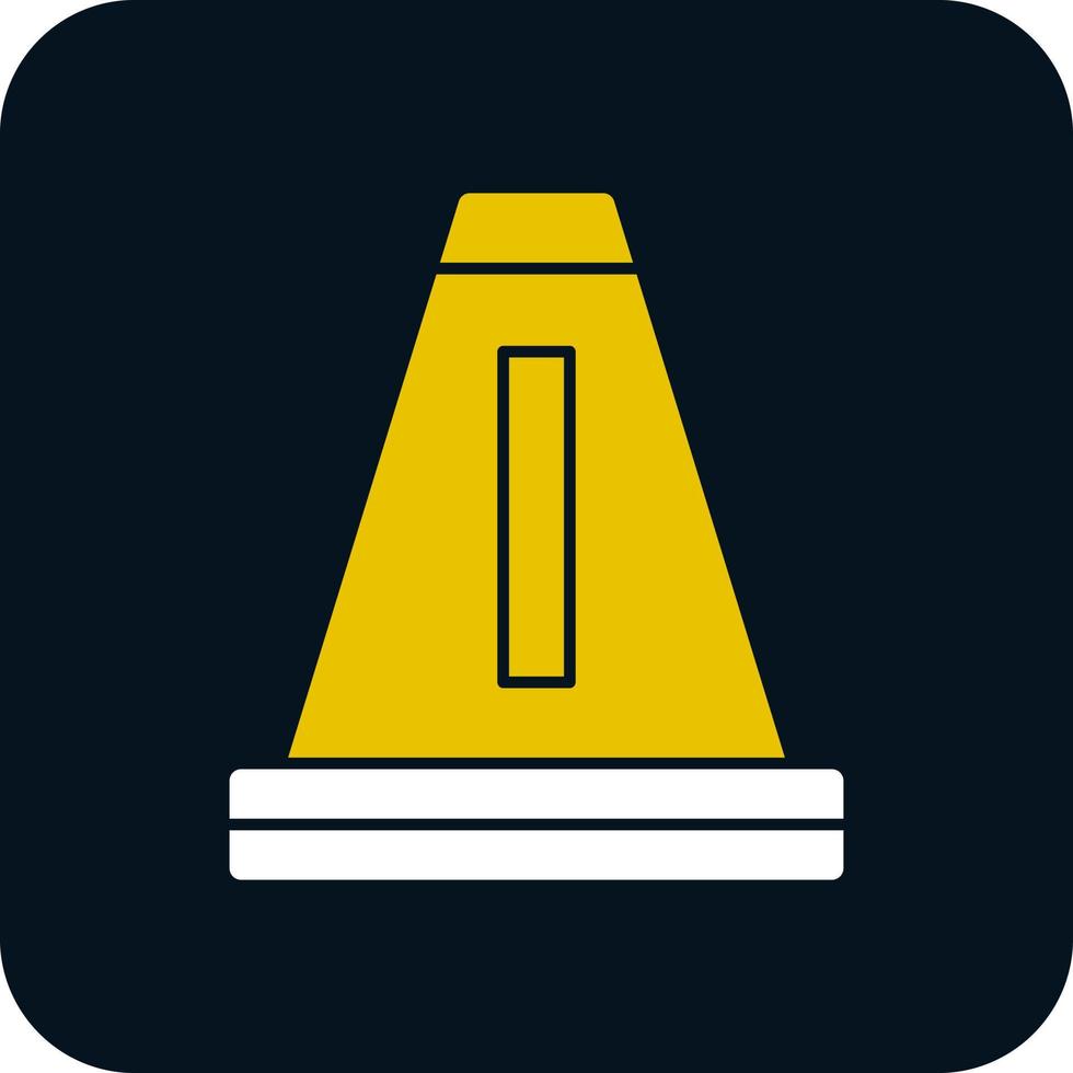 Traffic Cone Vector Icon Design