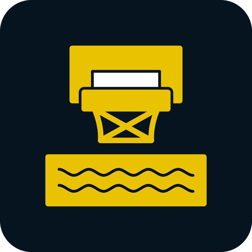 Water Basketball Vector Icon Design