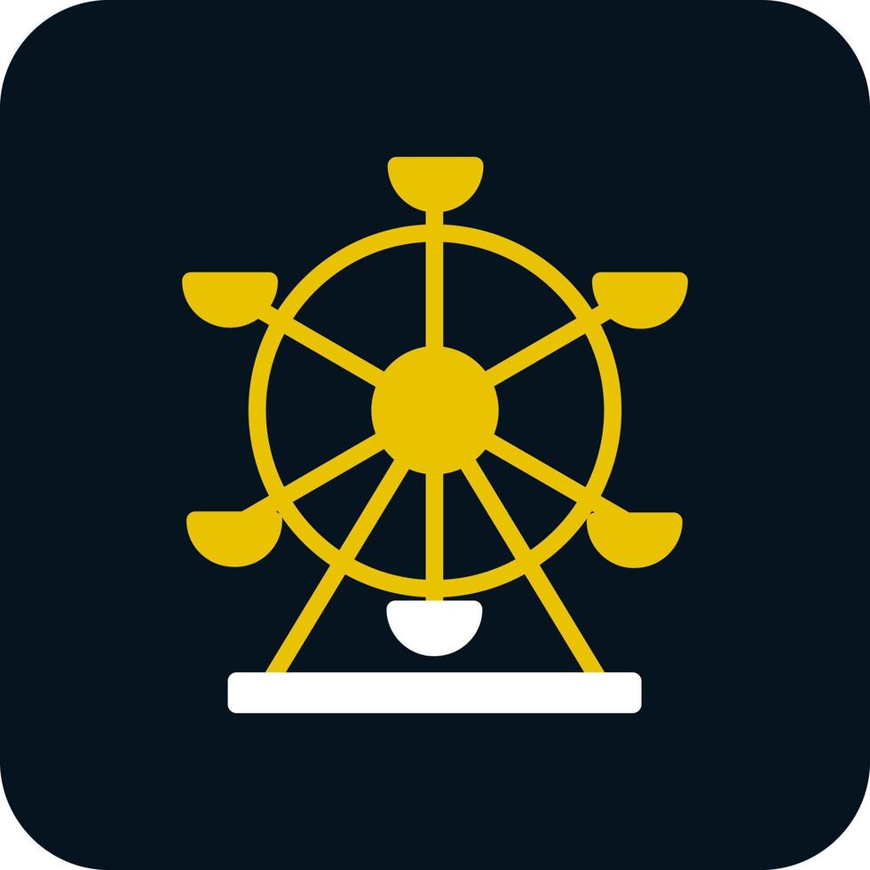Ferris Wheel Vector Icon Design