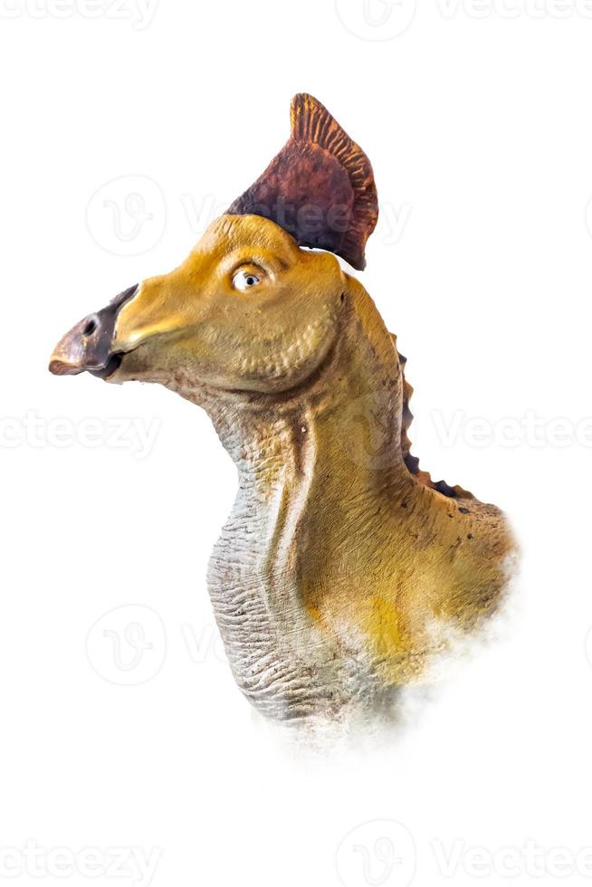 el cabeza de olorotitan , dinosaurio en aislado antecedentes . foto