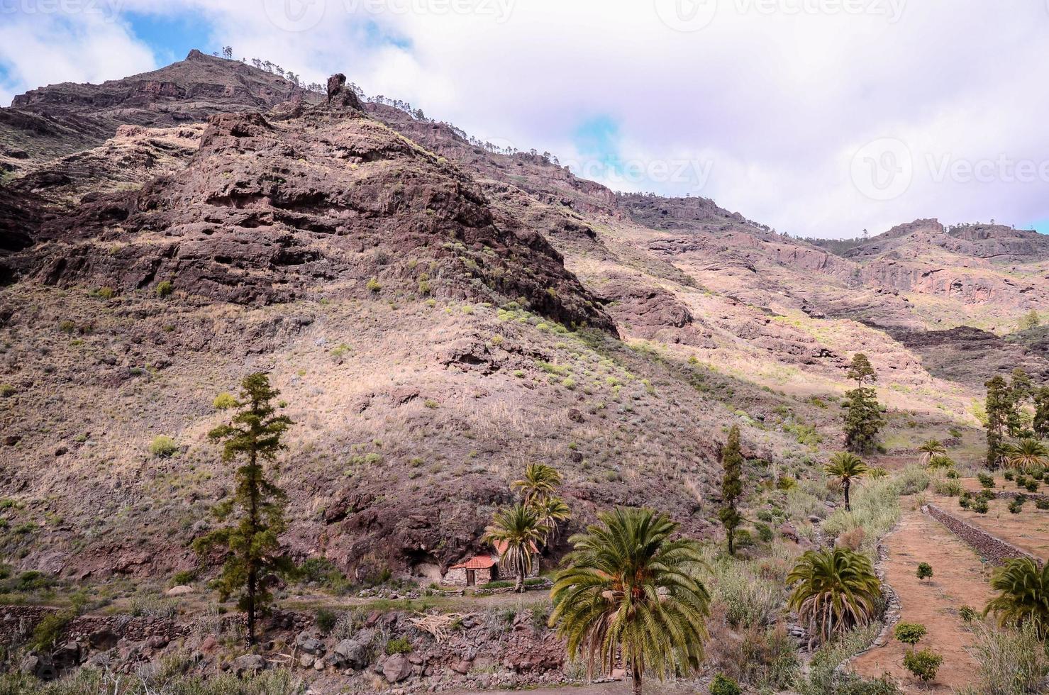 Scenic mountain landscape photo