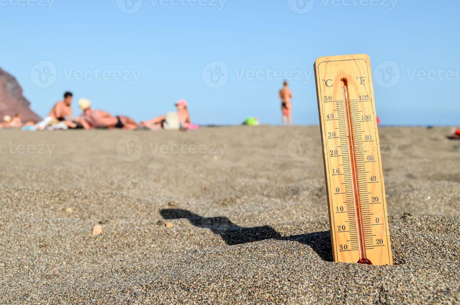 Thermometer in the sand photo