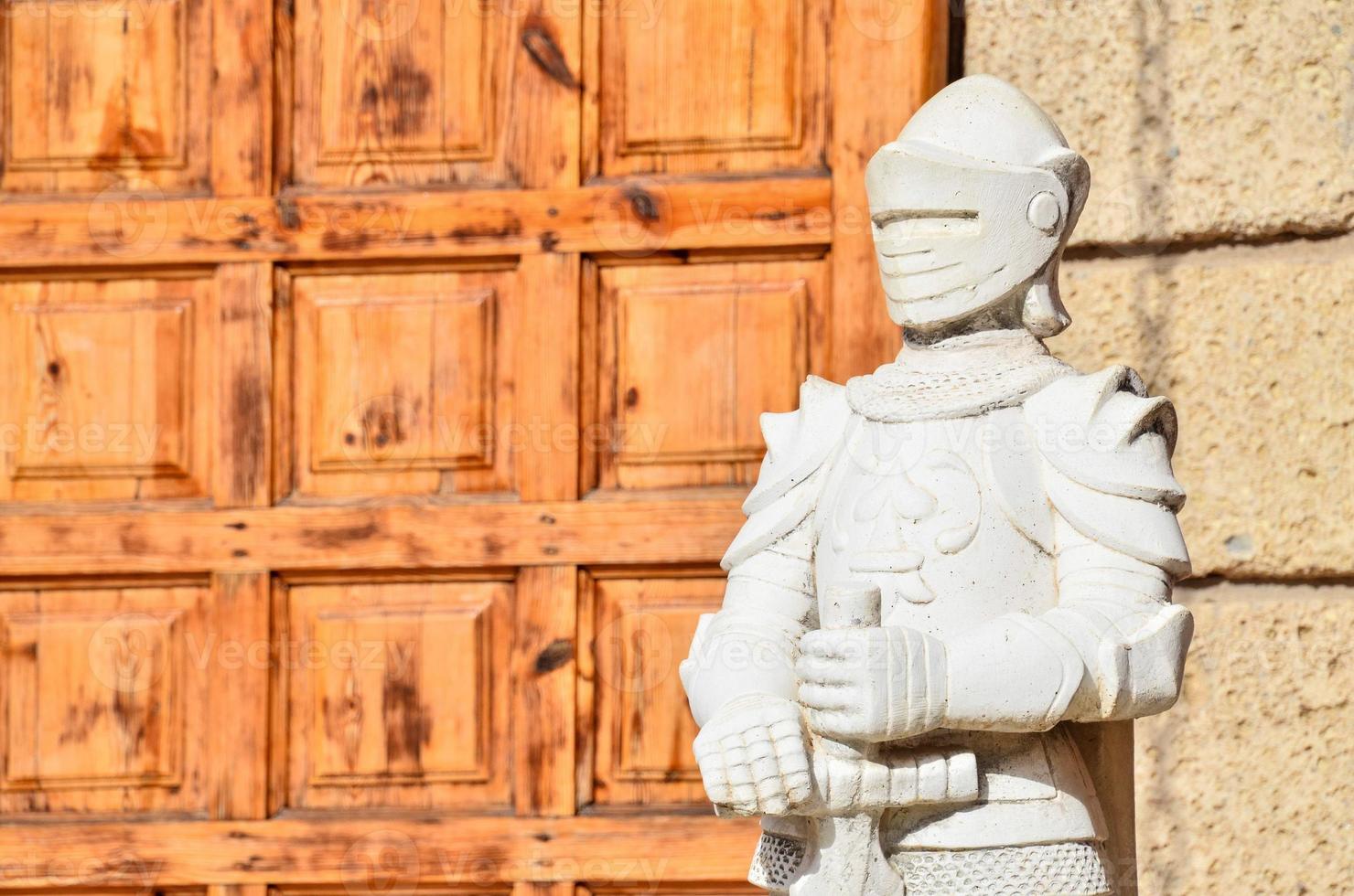 Statue of a Medieval Armor Soldier photo
