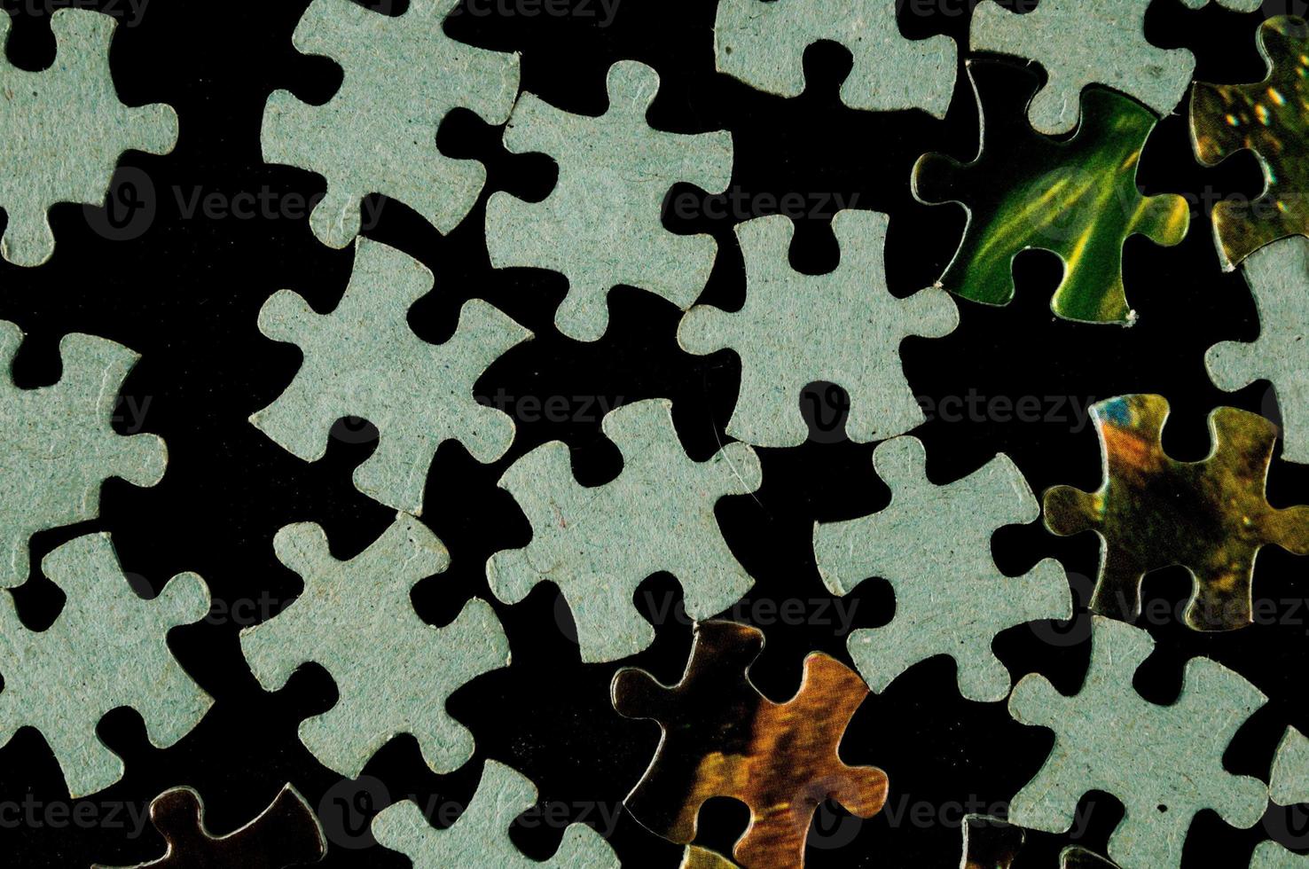 Colourful puzzle pieces photo