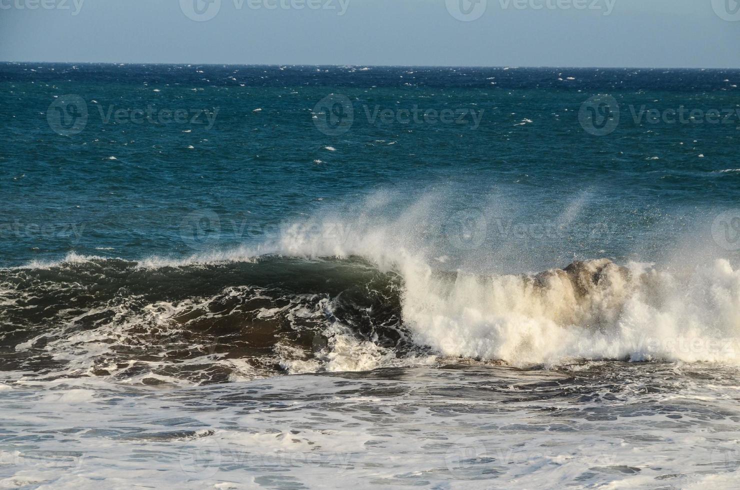 Huge sea waves photo