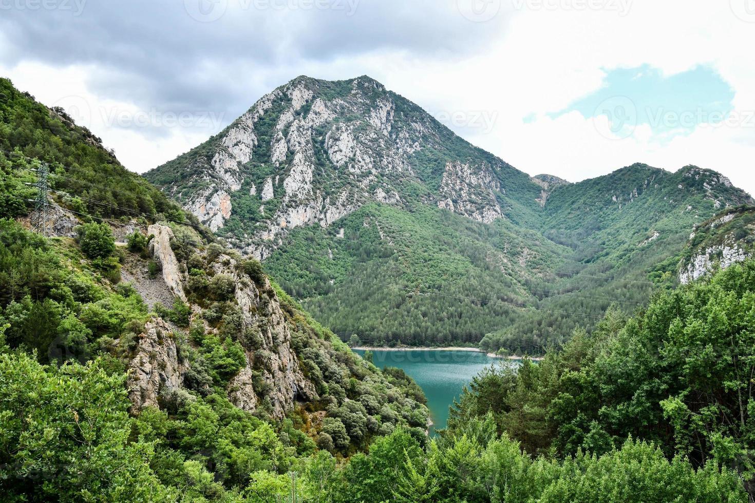 Scenic mountain landscape photo