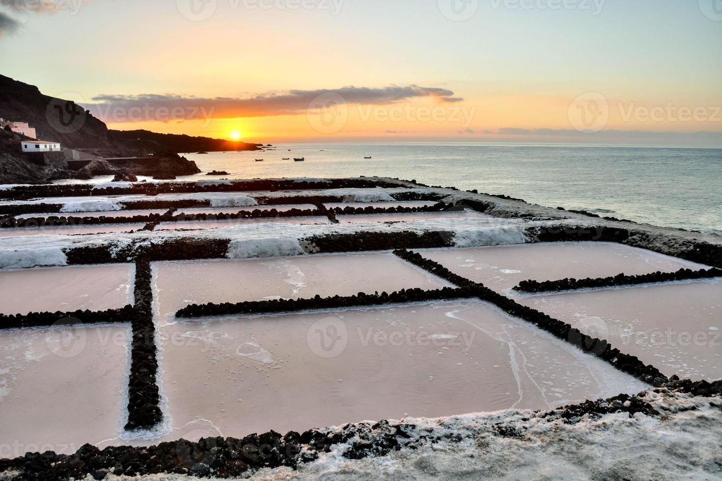 Sunset over the sea photo