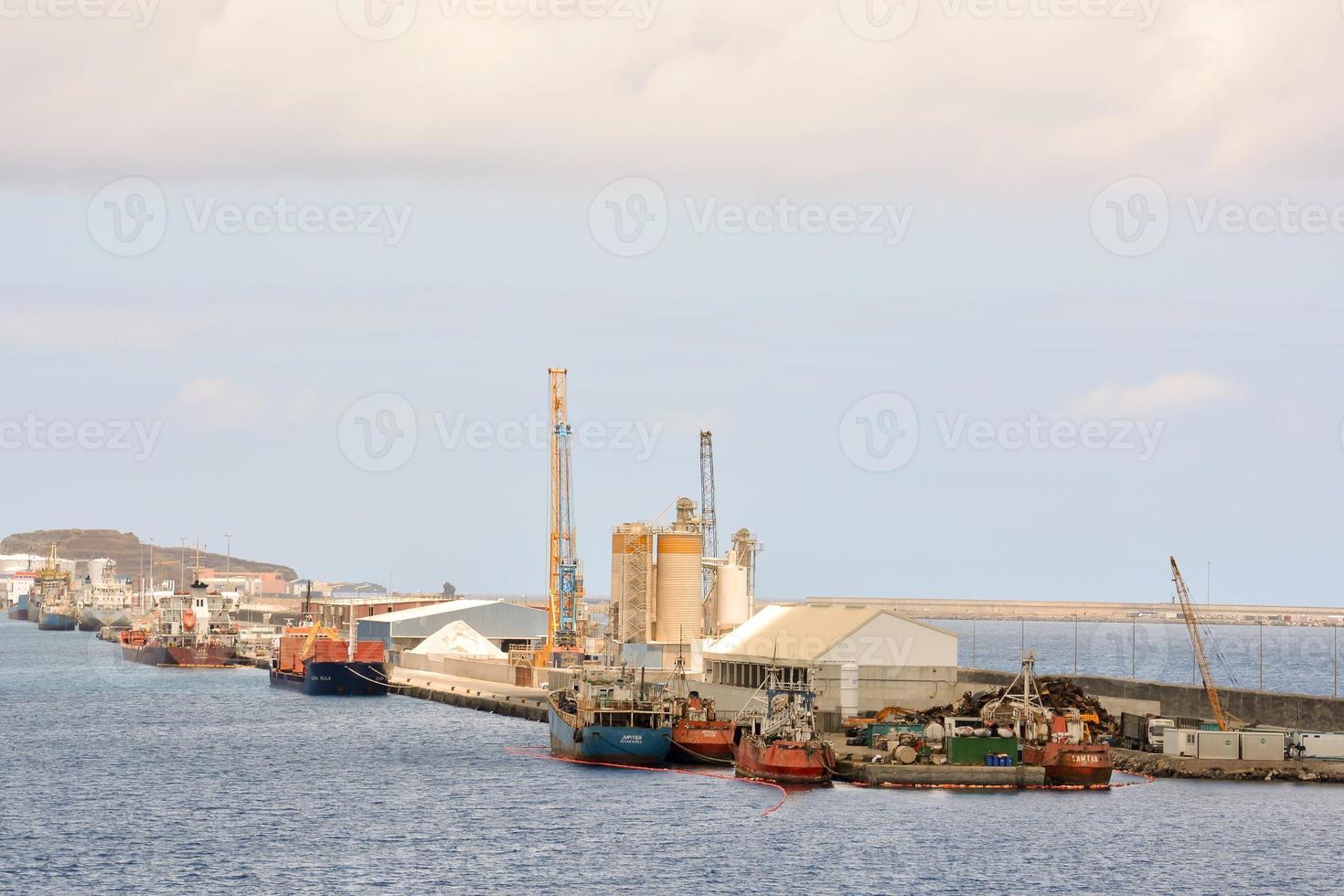 Cargo port in summer photo