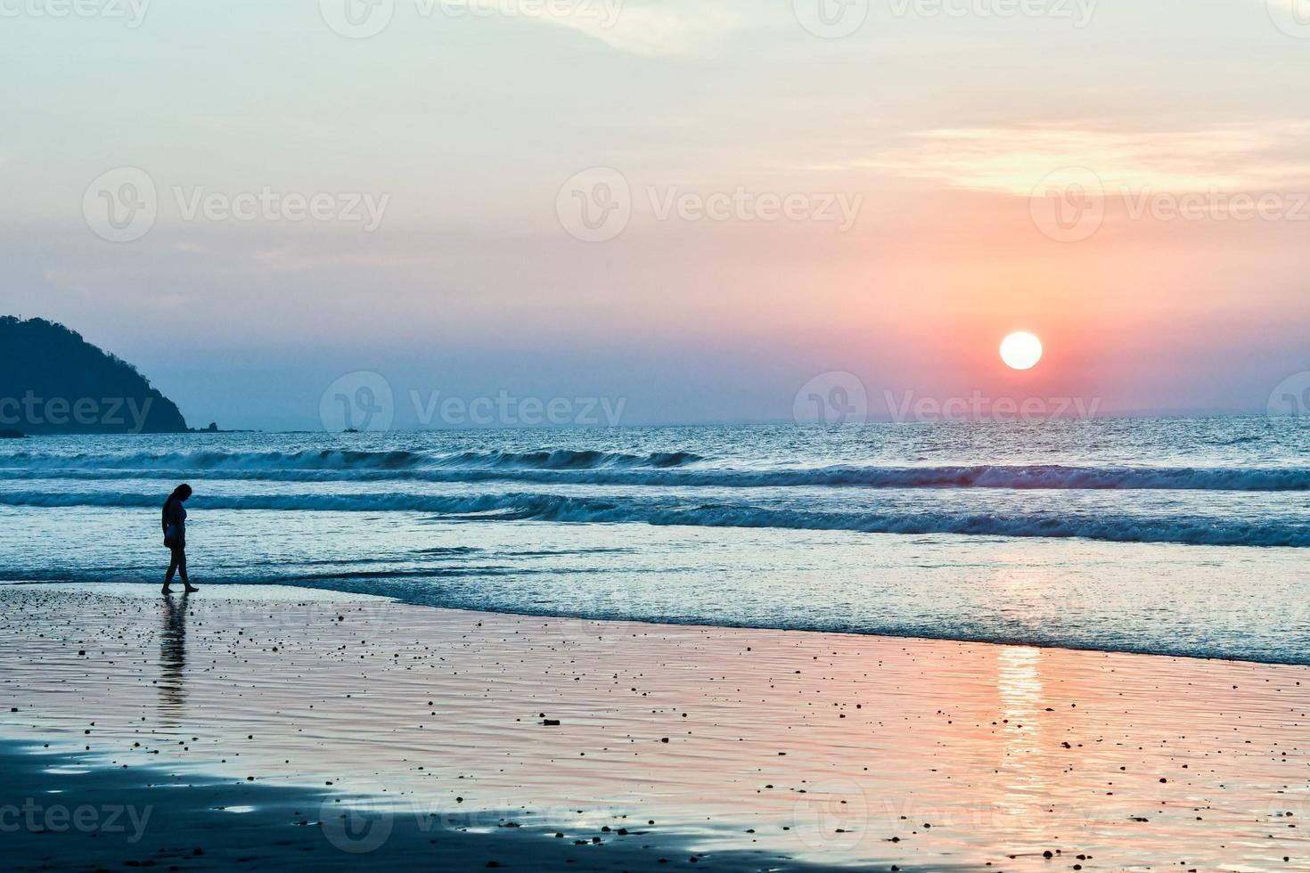 Sunset over the sea photo