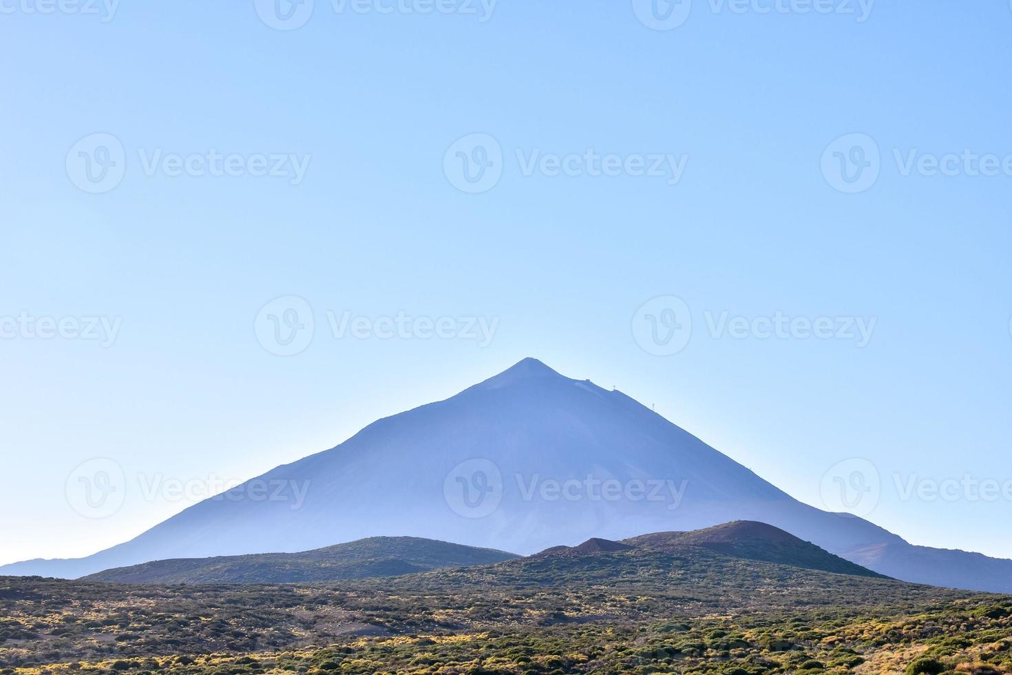 Snowy mountain landscape photo