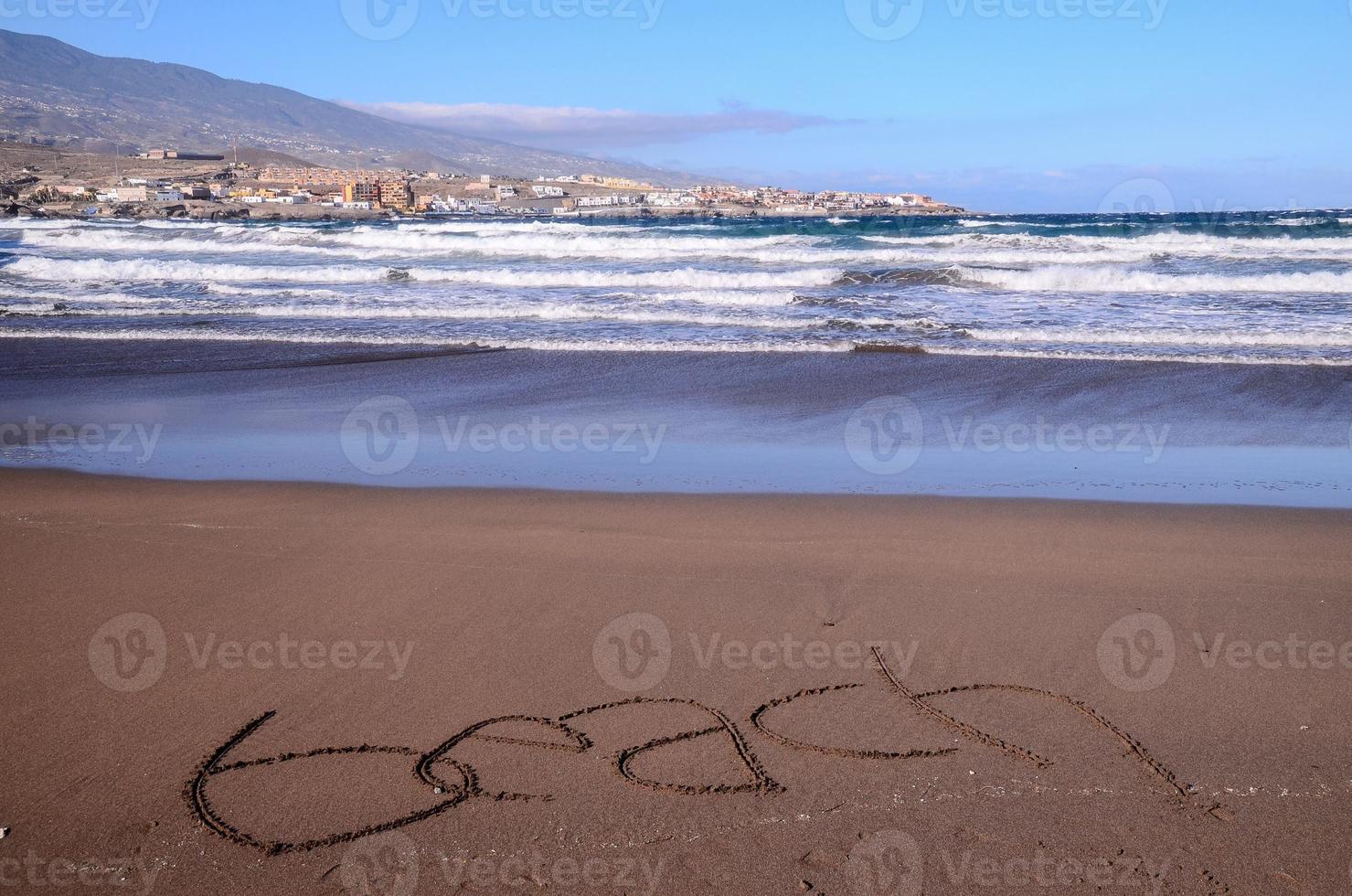 enormes olas del mar foto