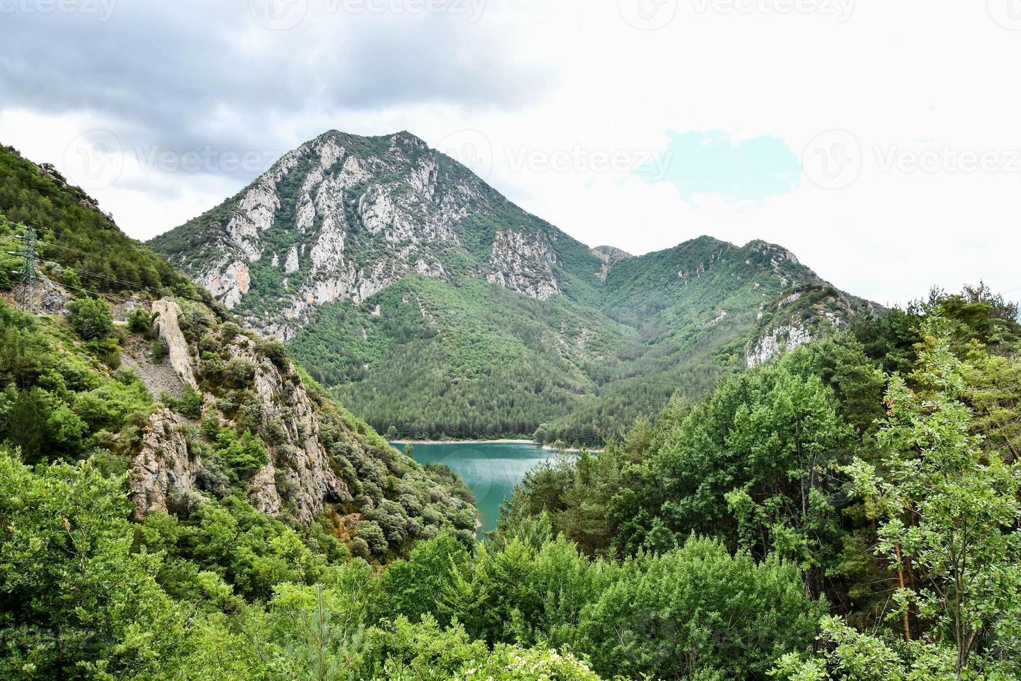 Scenic mountain landscape photo