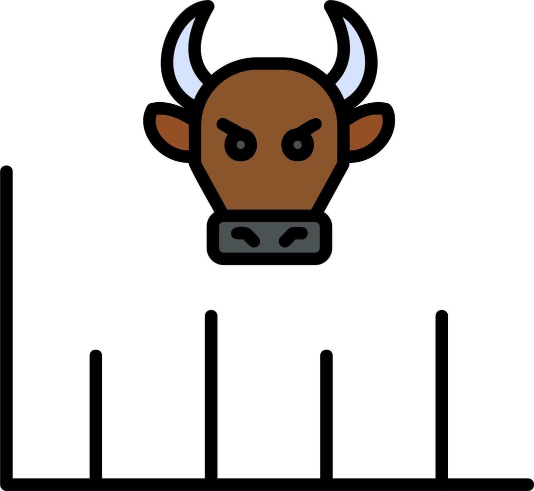 toro mercado vector icono