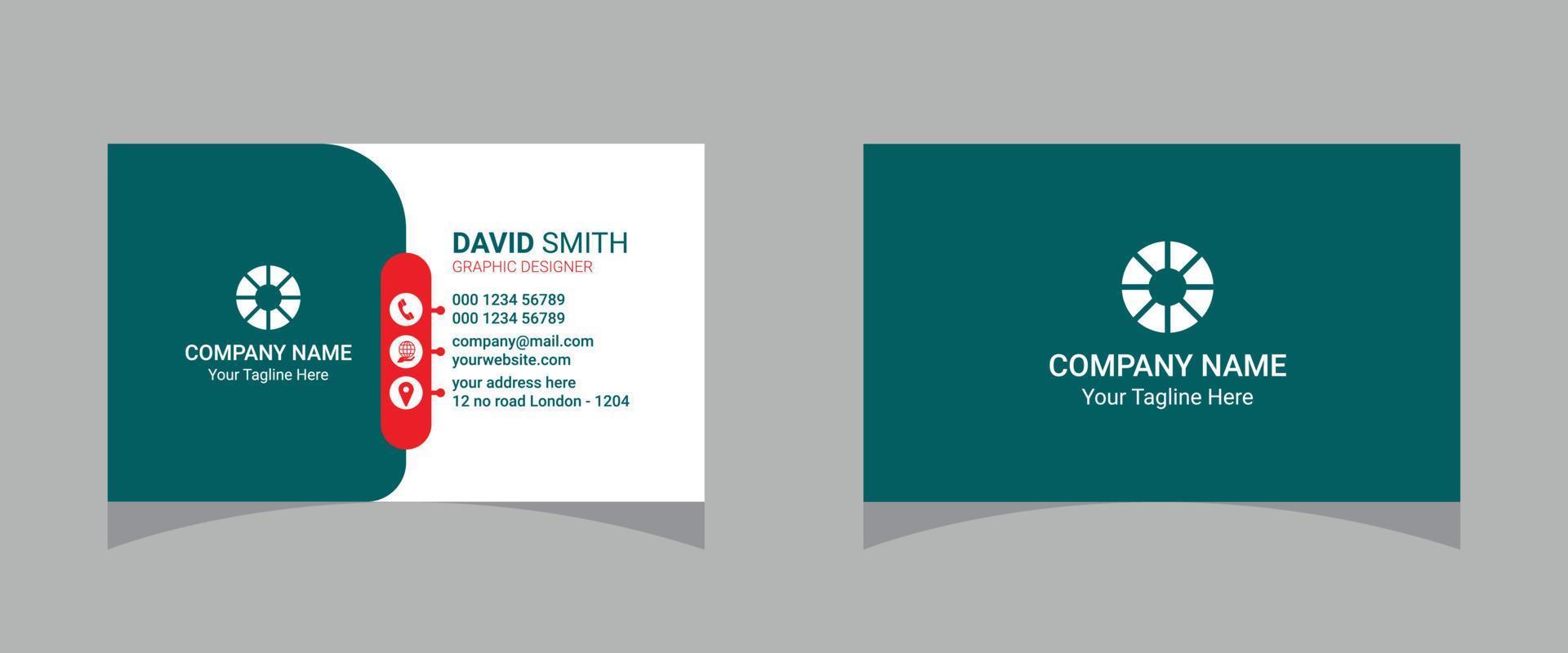 Professional Corporate Business Card Template Design vector