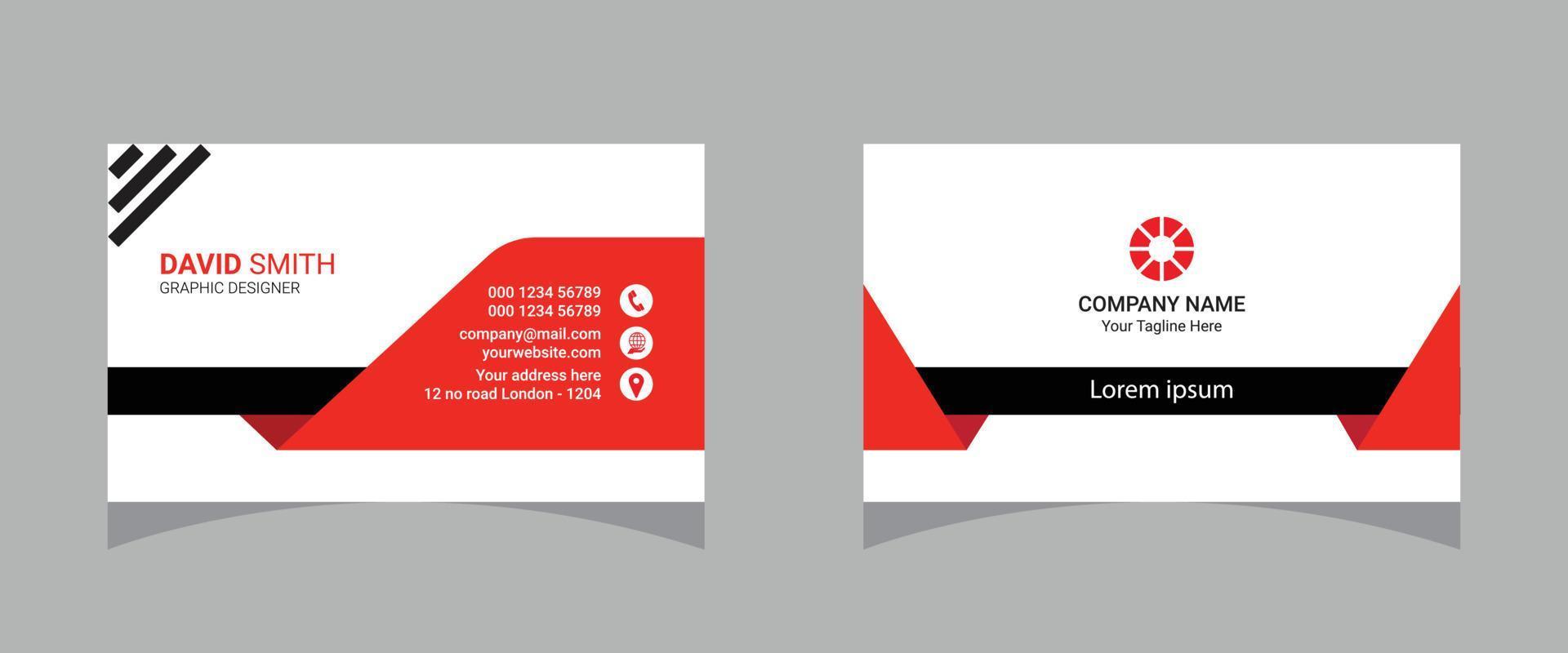 Business Card Template Design vector