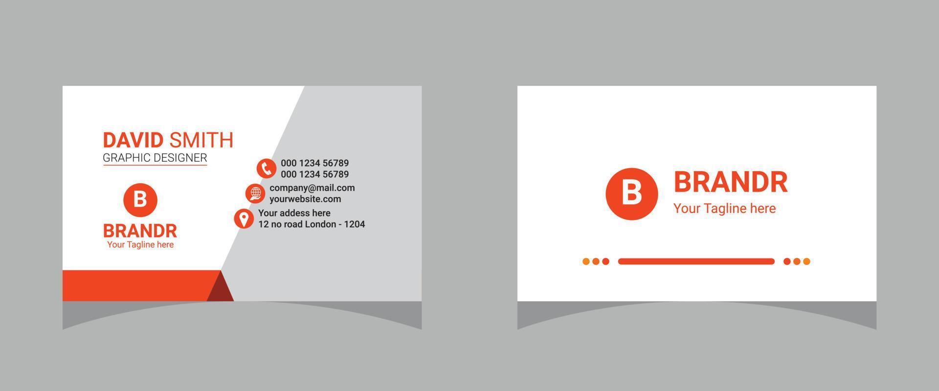 Business Card Template Design vector